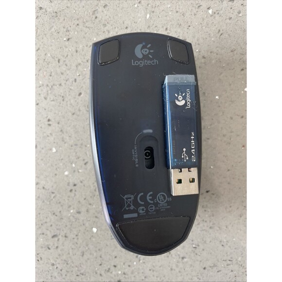 Logitech V200 M-RBK93B Blue Wireless Mouse & USB Dongle Receiver 2.4ghz tested - Picture 6 of 10